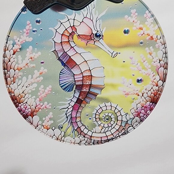 Seahorse Ornament Stained Glass Hanging Decor Holiday-Sun Catcher - Picture 7 of 7